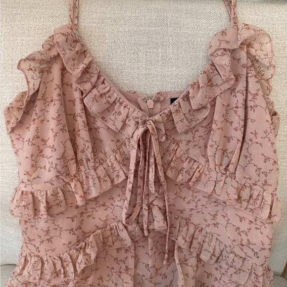 Forever 21 Floral Ruffle Pink Dress - Picture 2 of 8